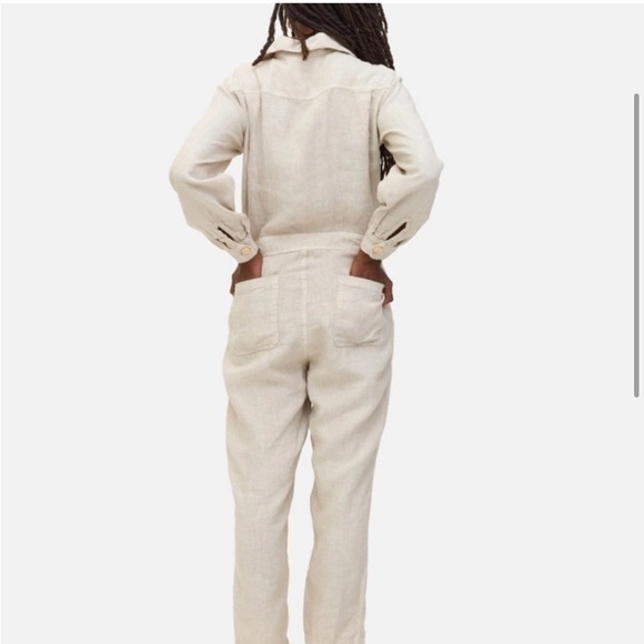 Mate the Label 100% Linen Jumpsuit in Natural size xs - Picture 3 of 8
